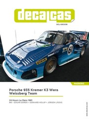 Decalcas 1:24 Scale Decal Porsche Kremer 935 K3 Le Mans 1981 Wera # DCL-DEC0036