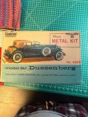 Vintage Hubley SJ Duesenberg Town Car 1:18 Scale Metal Model Hobby Kit 4868-1000