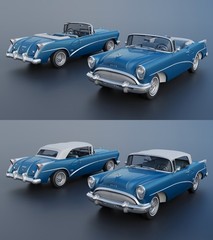 1/25 1954 Buick Skylark Convertible Resin Model Kit with Engine, Tires & Clears