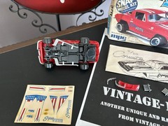 Vintage 1/32 Vette Stingray Snap Model Kit Red White & Blue #1-3213 MPC built