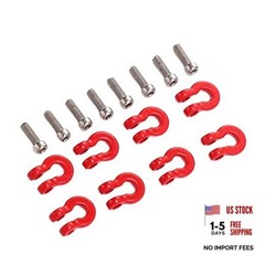 RC Crawler Tow Hook, 8PCS Metal Durable Front Rear Bumper Trailer Shackle for