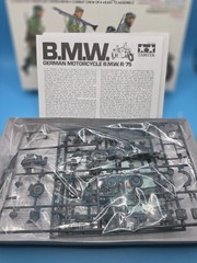 Tamiya BMW R75 German Motorcycle With Sidecar Model Kit New Opened Box