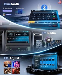 Single Din Flip Out Car Radio with Bluetooth iOS/Android Mirror Link,7 Inch