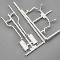 AMT 1/25 66 1966 Chevelle Parts Kitbash Exhaust Pipes Mufflers