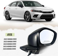 Right Passenger Mirror 2022-2025 Honda Civic 7-Pin Crystal Black 2026