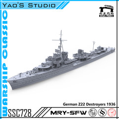 SSC144728-A 1/144 Military Model Kit German Z22 Destroyers 1936