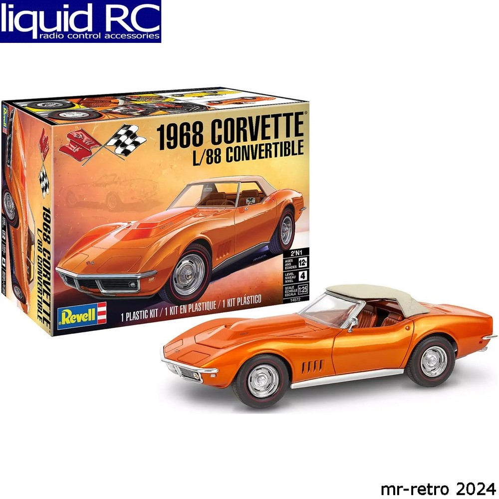 Revell 145729090 1/25 1968 Corvette L-88 Roadster Plastic Model Kit