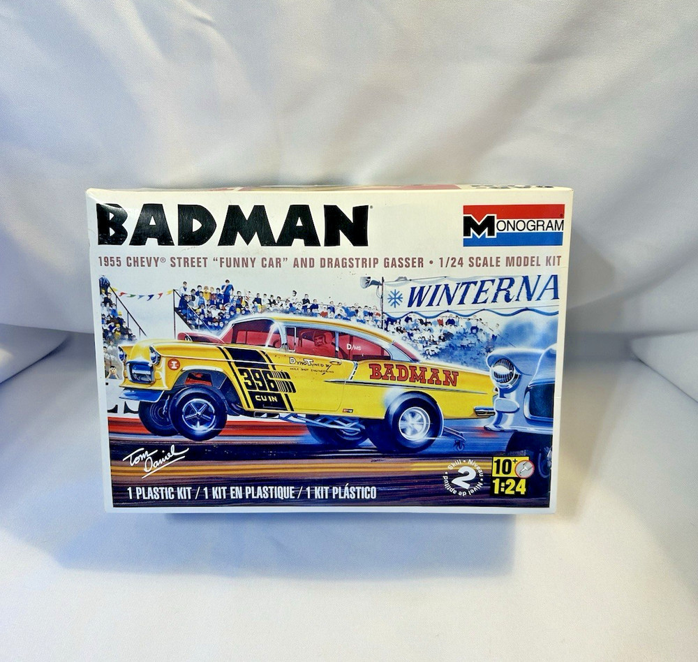 MONOGRAM CHEVY 1955 “GASSER” by TOM DANIEL model kit NEW in FACTORY BAGGED Box