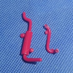 🌟 Exhaust Little Red Wagon 1:25 Scale 1000s Model Car Parts 4 Sale