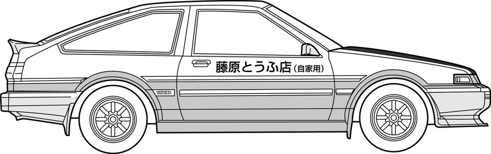 Fujimi Model 1/24 Initial D Series No.019 Trueno AE86 Carbon Bonnet Takumi Fujiw