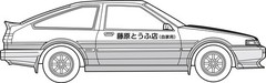 Fujimi Model 1/24 Initial D Series No.019 Trueno AE86 Carbon Bonnet Takumi Fujiw