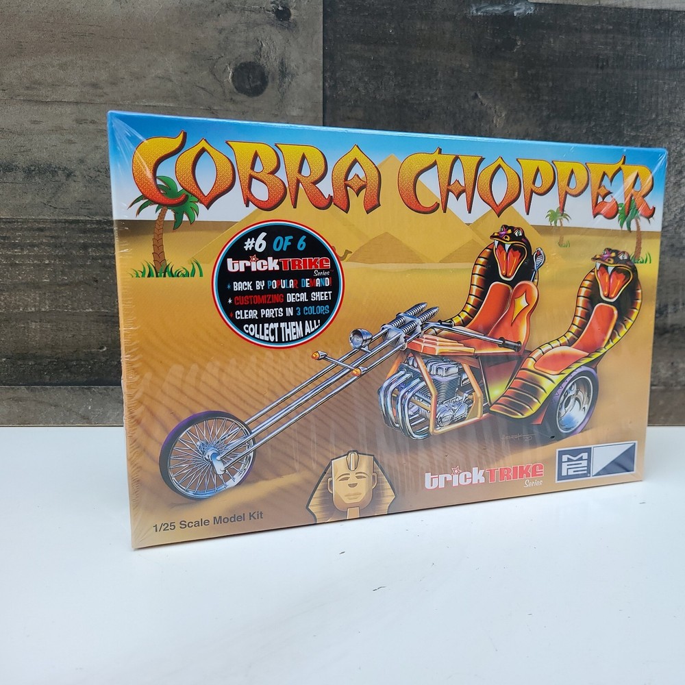 1:25 Cobra Chopper Trick Trikes Series Skill 2 Model Kit 6 of 6 Mancave Shop Art