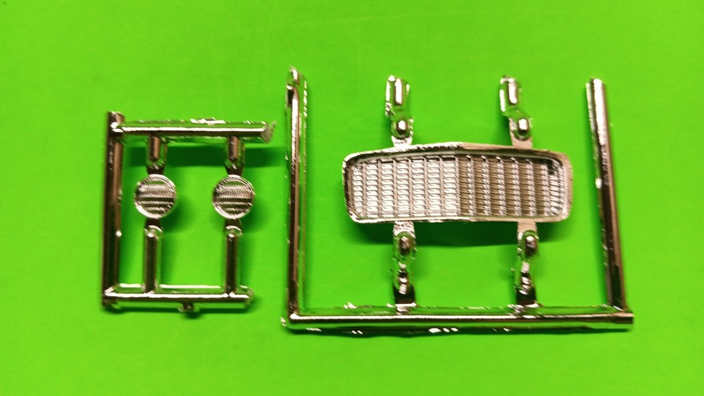 1970’s Chevy Vega 1/25 Chrome Grille Grill Head Lights Lamps MPC Model Car Parts