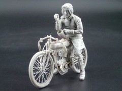 Cix Models 1/35 Indian Single Cyl, Board Track Racer w/Figure (w/Decal) lCIXM043