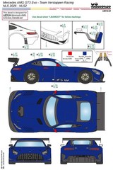 LB Production 1/24 Scale Merc AMG GT3 Evo Team Verstappen NLS 2026 Decal Sheet