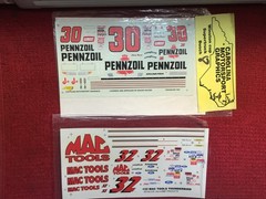 1/24 – 1/25 Vintage 1990’s Nascar Model Decals – #30 or #32 – Sold Individually