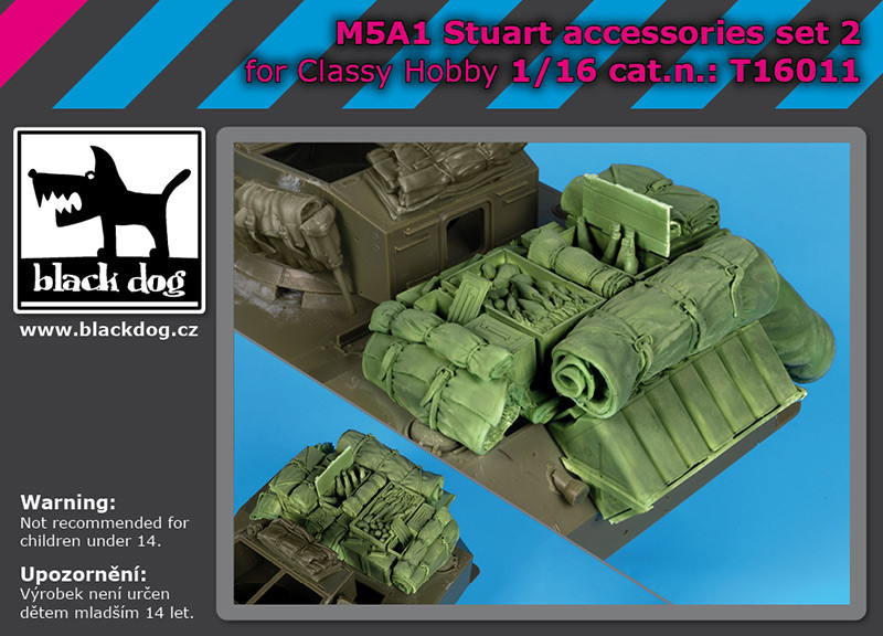 Black Dog 1/16 M5A1 Stuart Accessories set Vol.2 for Classy Hobby kits