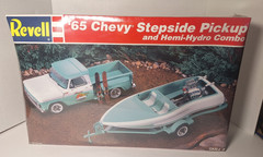 Rare Revell ’65 Chevy Stepside Pickup & Hemi Hydro Combo Model Kit New Sealed