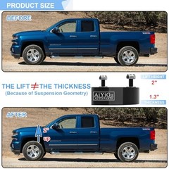 2 Inches Front Leveling Lift Kit Compatible with 2007-2024 Chevy Silverado