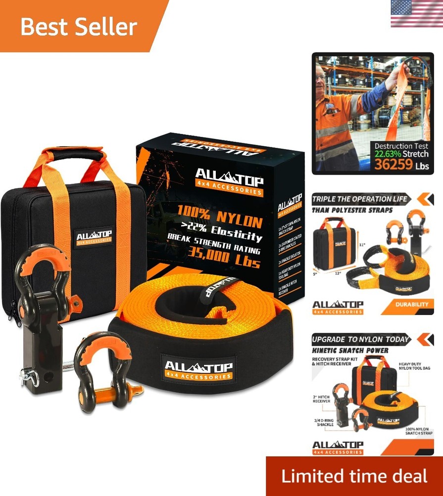 Durable Nylon Recovery Kit with 35,000lb Strength: Complete SUV Solution