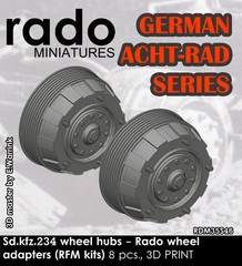 Rado Miniatures 1/35 Sdkfz.234 Wheel Hubs for Rye Field Model