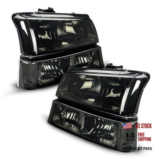 Headlight Assembly Compatible with 2003 Clear-Chrome/ for 03-06 Silverado 1500