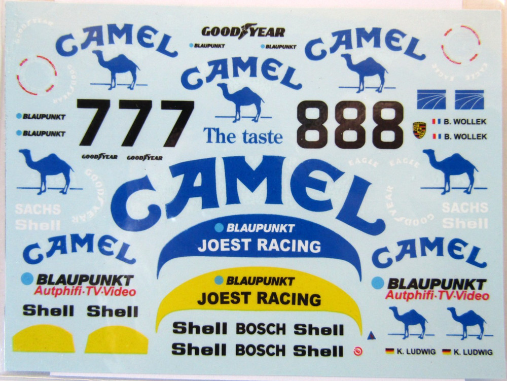 Decalpool 1/24 Joest Porsche 962 “Camel” #7 #8 Kyalami 500 ’87 Decal Sheet DP153