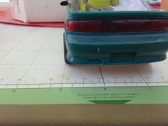 AMT E R T L 1991 Geo Storm GSI Teal Blue Metallic Plastic Front Window Crack