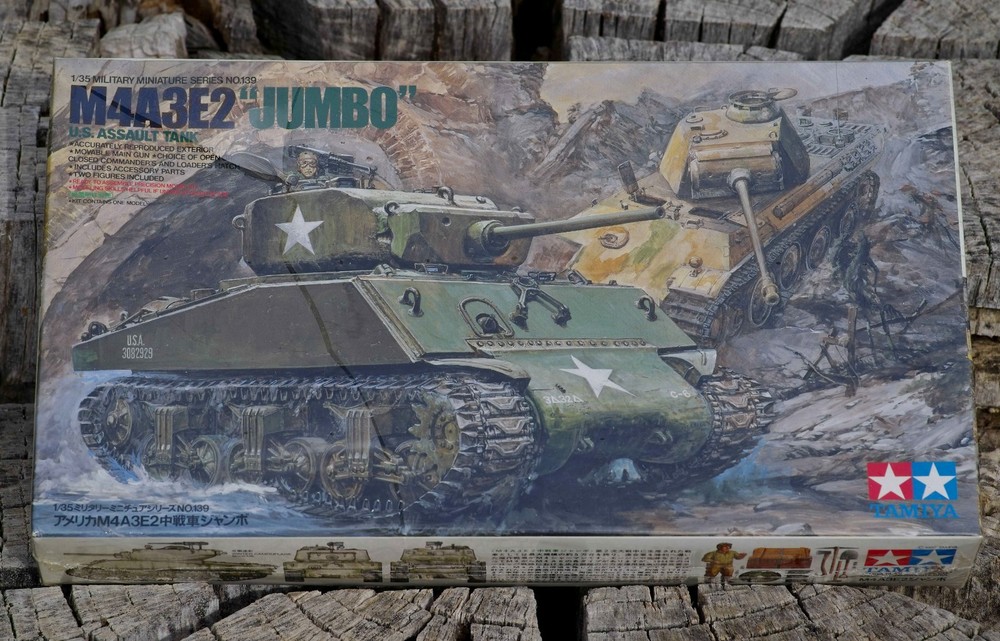 VINTAGE Tamiya “Jumbo” Tank M4A3E2 Made in Japan c.1980’s SEALED BOX!