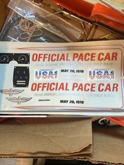 Vtg 1978 Monogram 23” Corvette 1/8 Scale Plastic Model Kit ~ Open Damaged Box