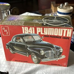 1980s AMT 1941 Plymouth Mayflower Coupe Plastic Model Kit Built