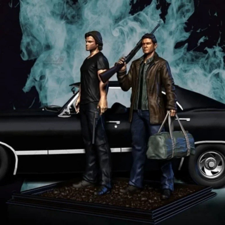1/24 Resin Figures Model Kit Supernctural Sam, Dean Unpainted,Unassembled Modl.