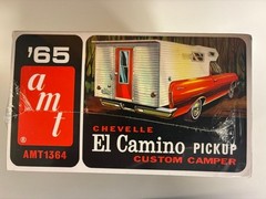 AMT 1/25 Scale Model Kit 1965 Chevy El Camino Pickup w/ Custom Camper AMT1364