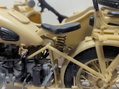 ✨VINTAGE✨ BMW R75 Army Motorcycle with Sidecar 1:16 Scale Model RARE