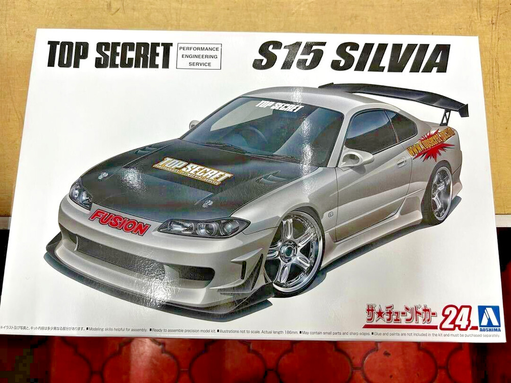 Aoshima No.24 Tuned Car Nissan Top Secret Silvia S15 1999 1/24 Scale Model Kit