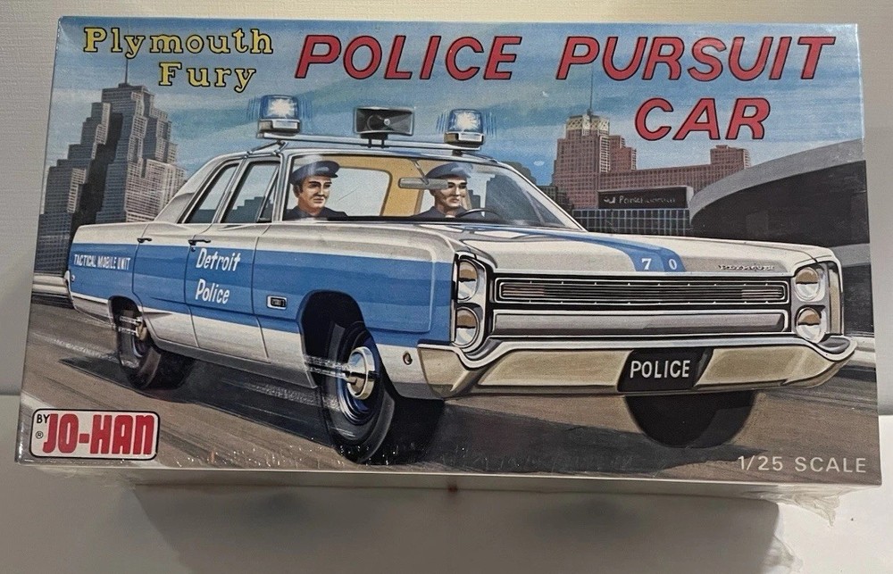 Rare 1:25 Jo-Han 1968 Plymouth Fury Police Pursuit OrigOwner Factory Sealed READ