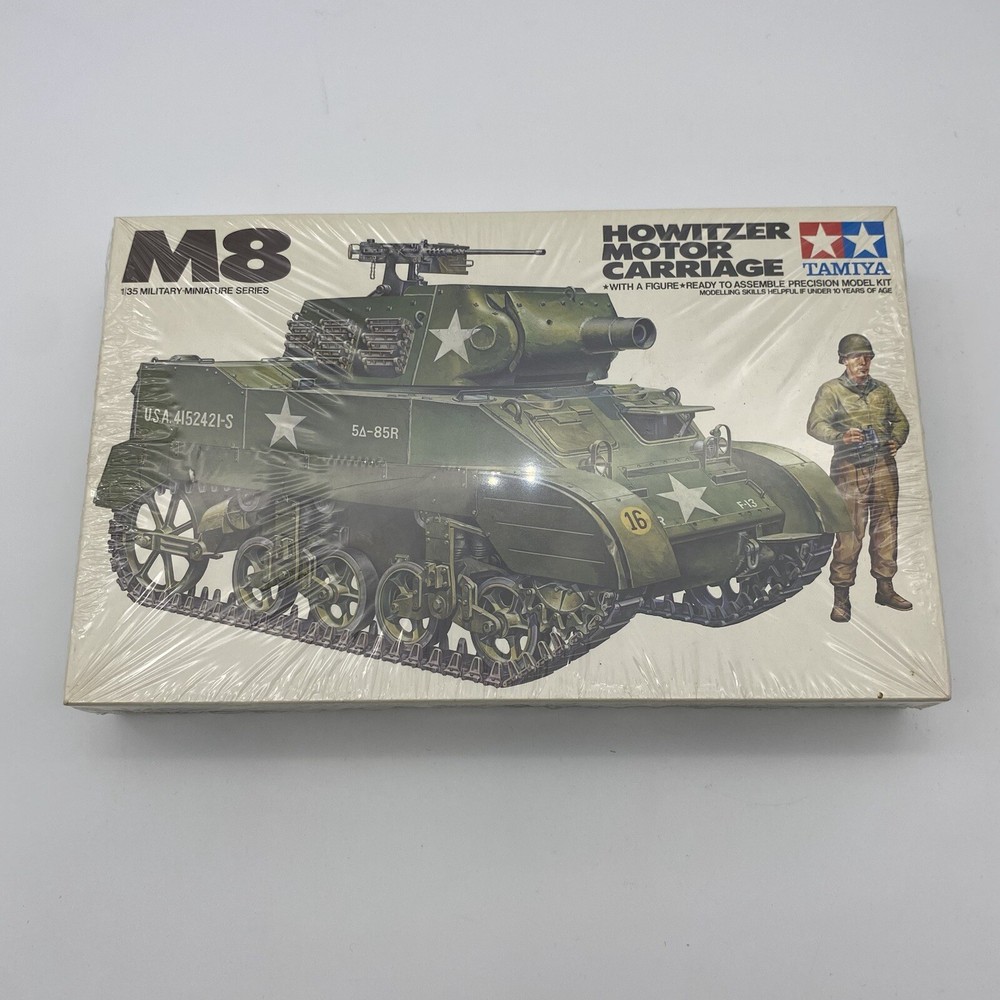 NEW SEALED TAMIYA M8 HOWITZER MOTOR CARRIAGE 1/35 SCALE MM-210 FIGURE VTG JAPAN