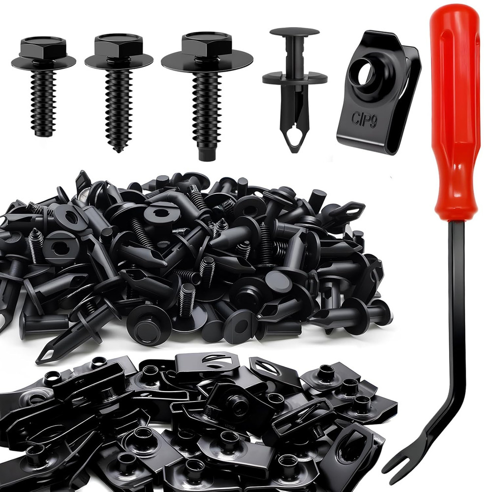 / 1/4-20 M6-1.0 Extruded U Nuts & Body Bolts Kit Engine under Cover Splash Shiel