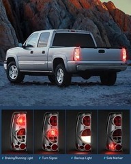 Chrome Taillight Assembly – Compatible with 1999 2000 2001 2002 2003 2004 2005