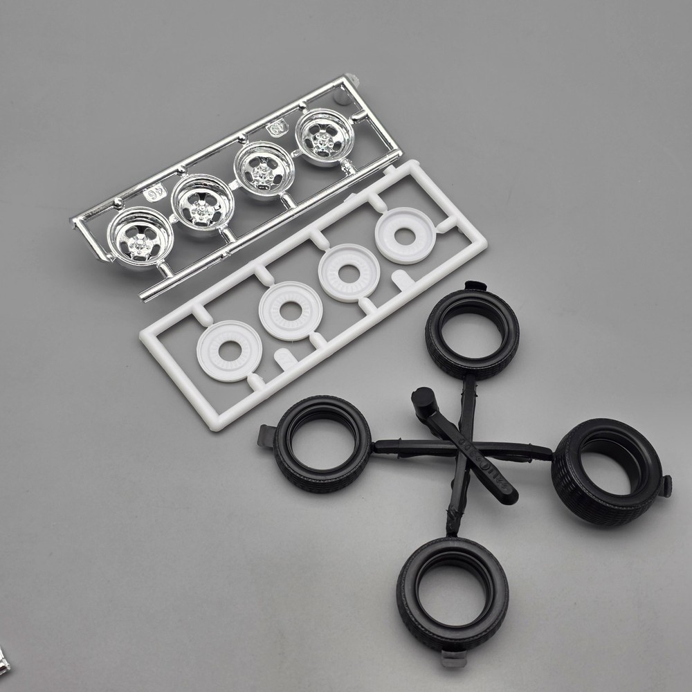 Monogram Revell 1/24 1956 56 Chevy Bel Air Parts Kitbash Chrome Drag Wheels