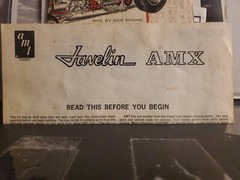 AMT Vintage Javelin AMX #T345601 (Instructions Only) No Kit/ Parts