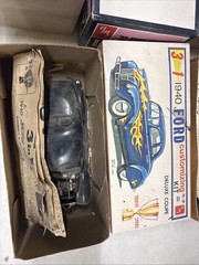 Lot Of 4 Built Started Parts Vintage Model Car Kits FORD With Boxes Lot#042