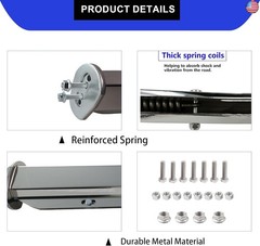 2 Pack Angled Stainless Steel Heavy Duty Spring Loaded Mud Flap Hanger Bracket