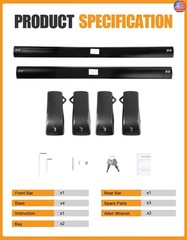 KINGGERI 300lbs Lockable Roof Rack Cross Bars Compatible with Chevy Chevrolet