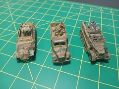 African Corps 1/72 1/87 ? Army Tank Trucks Built Model WW II German Tan Dio Trac