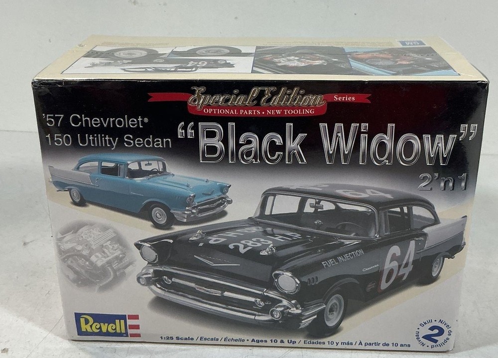 Revell 57 Chevy 150 Black Widow 2’n1 Model Kit 1:25 Special Edition 85-424