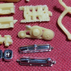 Custom Tri Power Engine 1936 Ford Roadster 1:25 Scale Model Car Part AMT