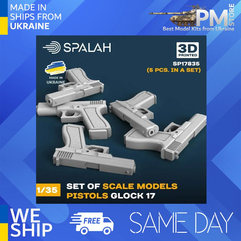 SPALAH 17835 1/35 Glock-17 pistols 5 pcs Set of scale models