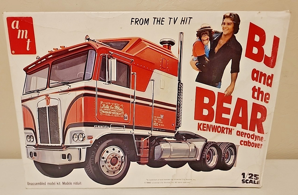 AMT Matchbox BJ & The Bear Kenworth Aerodyne Cabover Kit # 5021 Open Box