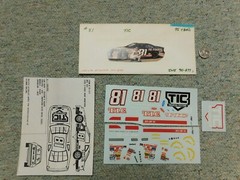 JNJ decals 1/24 1/25 #81 TIC Kenny Wallace T-Bird H136